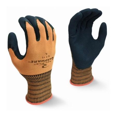 Radians 13ga Med Gradware Orange Nylon Dbl Coated Gloves, PR C510M